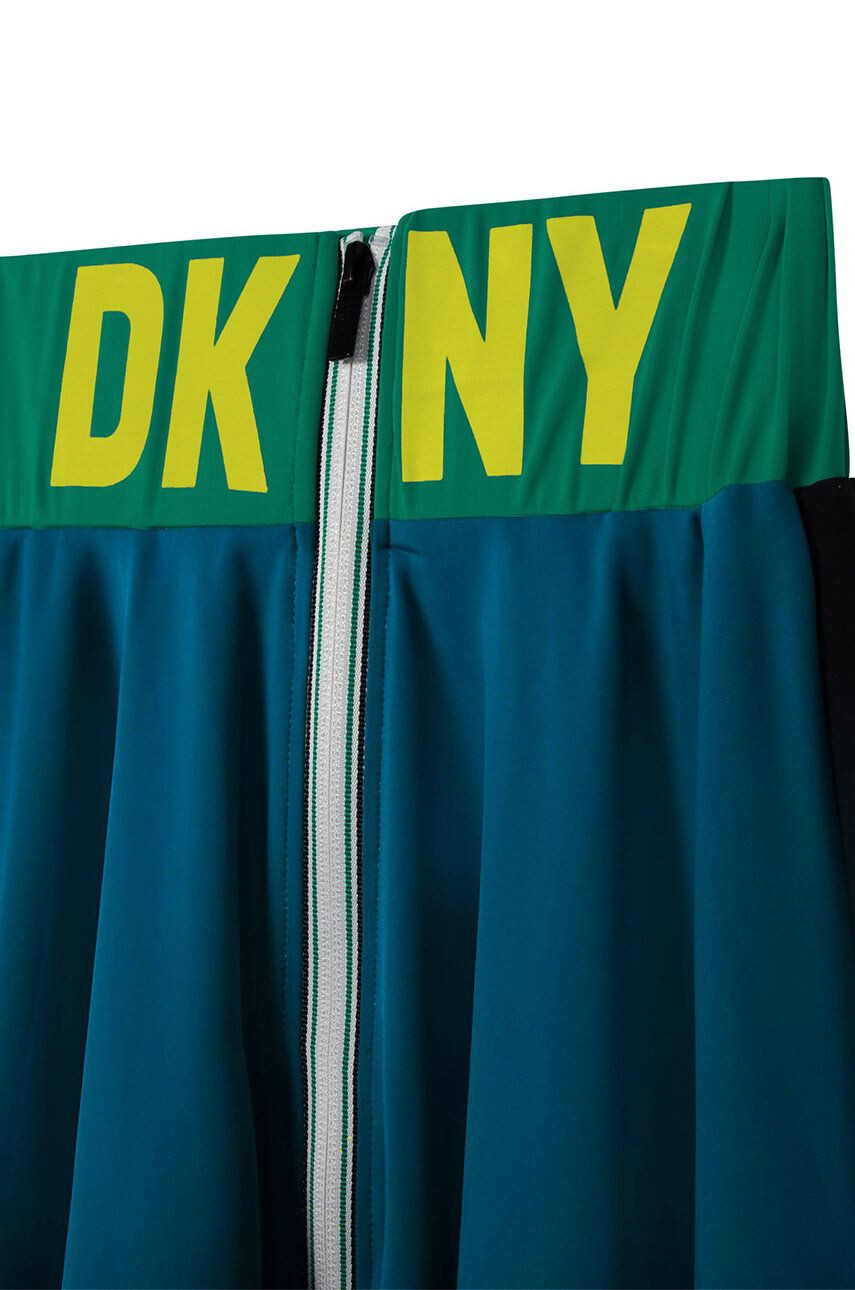 DKNY fusta fete culoarea turcoaz mini evazati - Pled.ro