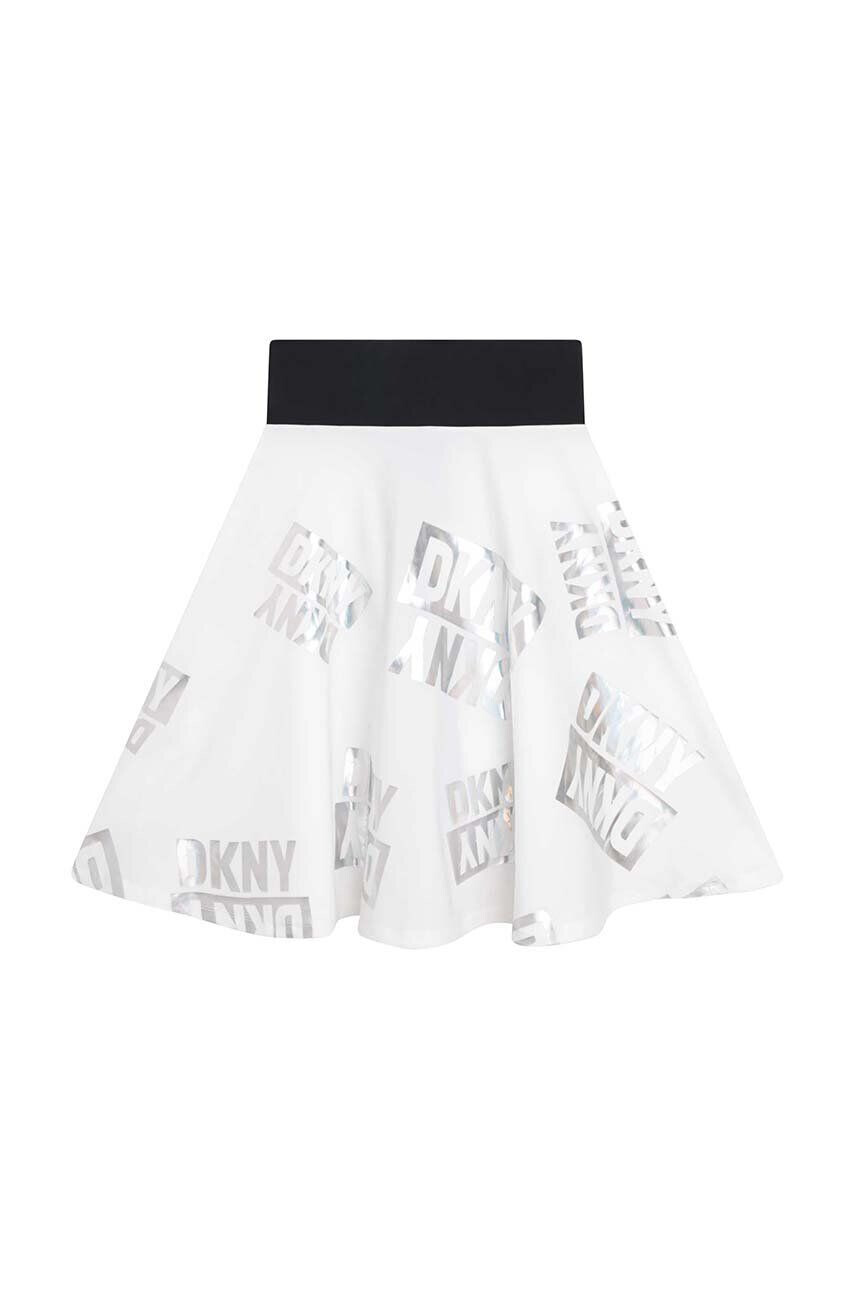 DKNY fusta fete culoarea alb midi evazati - Pled.ro