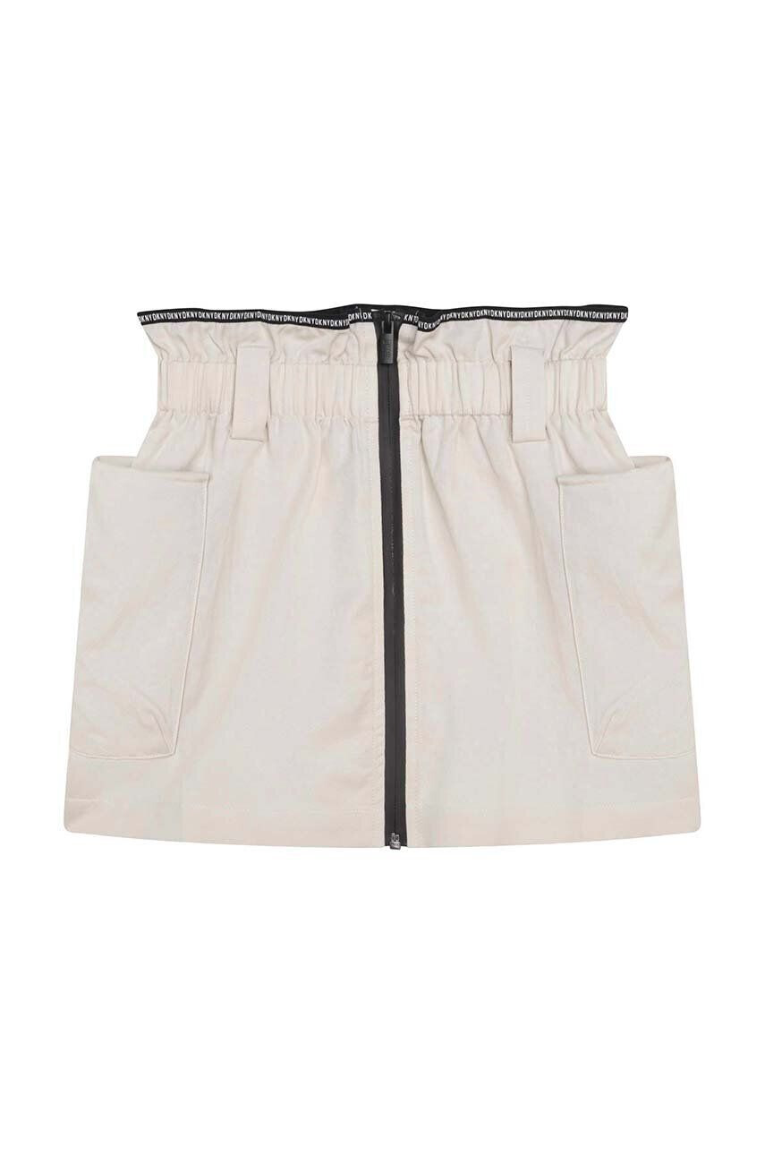 DKNY fusta fete culoarea alb mini drept - Pled.ro