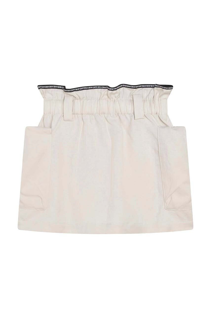 DKNY fusta fete culoarea alb mini drept - Pled.ro