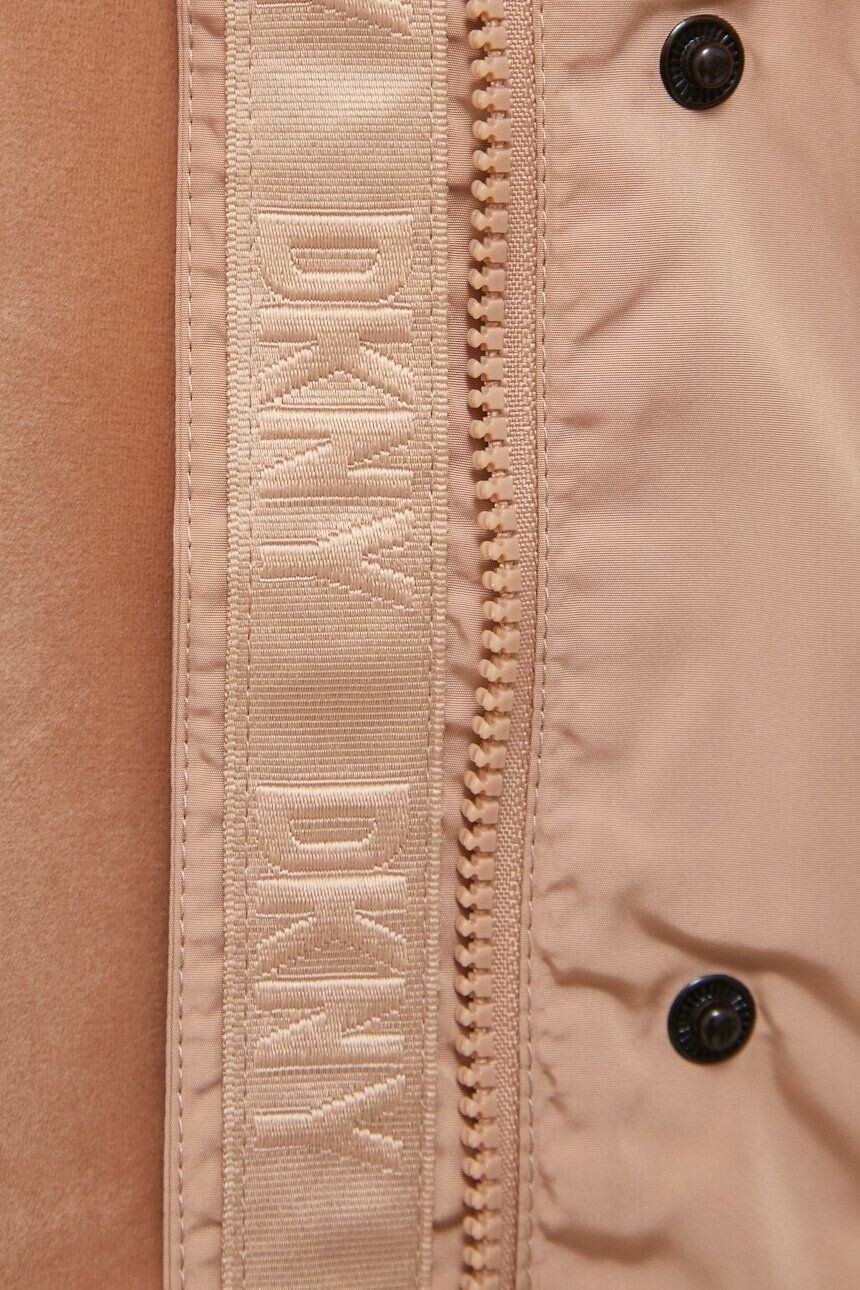 DKNY geaca femei culoarea maro de tranzitie - Pled.ro