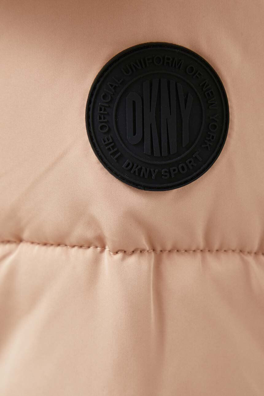 DKNY geaca femei culoarea maro de iarna - Pled.ro