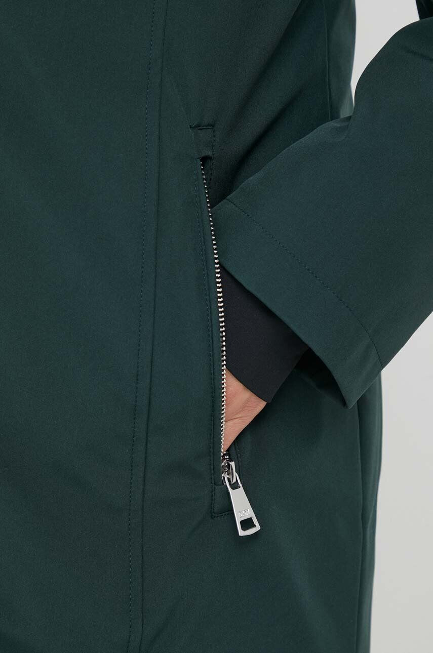 DKNY geaca femei culoarea verde de tranzitie - Pled.ro