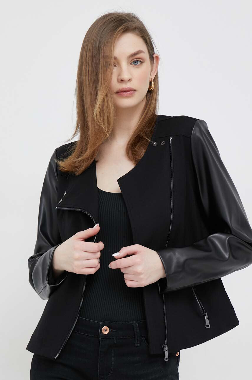 DKNY geaca femei culoarea negru de tranzitie - Pled.ro