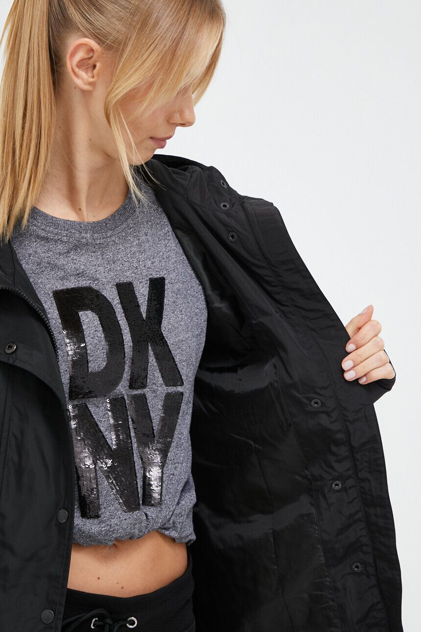 DKNY geaca femei culoarea negru de tranzitie - Pled.ro