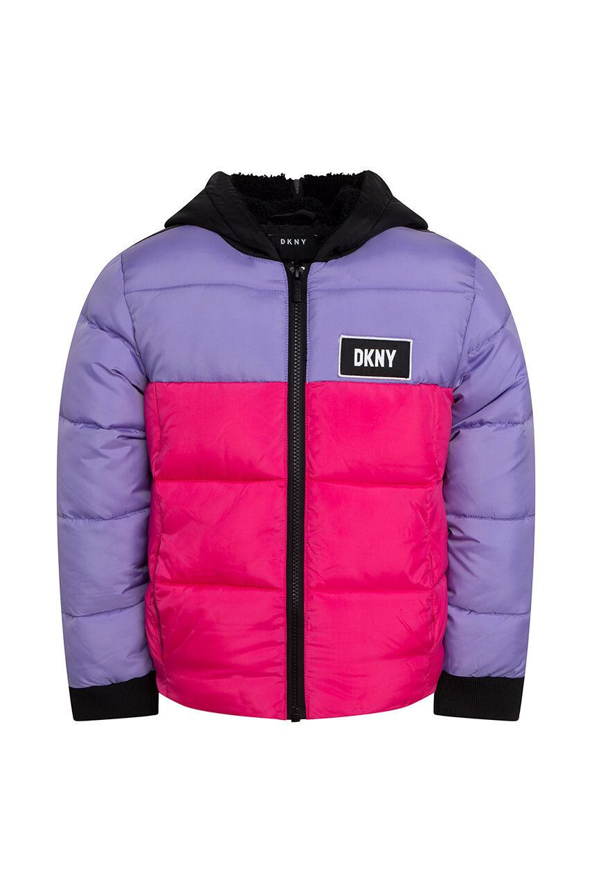 DKNY geaca copii culoarea roz - Pled.ro