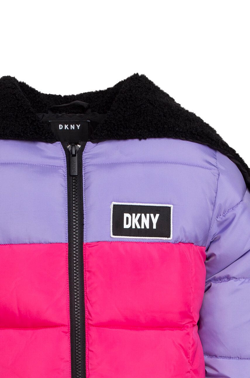 DKNY geaca copii culoarea roz - Pled.ro