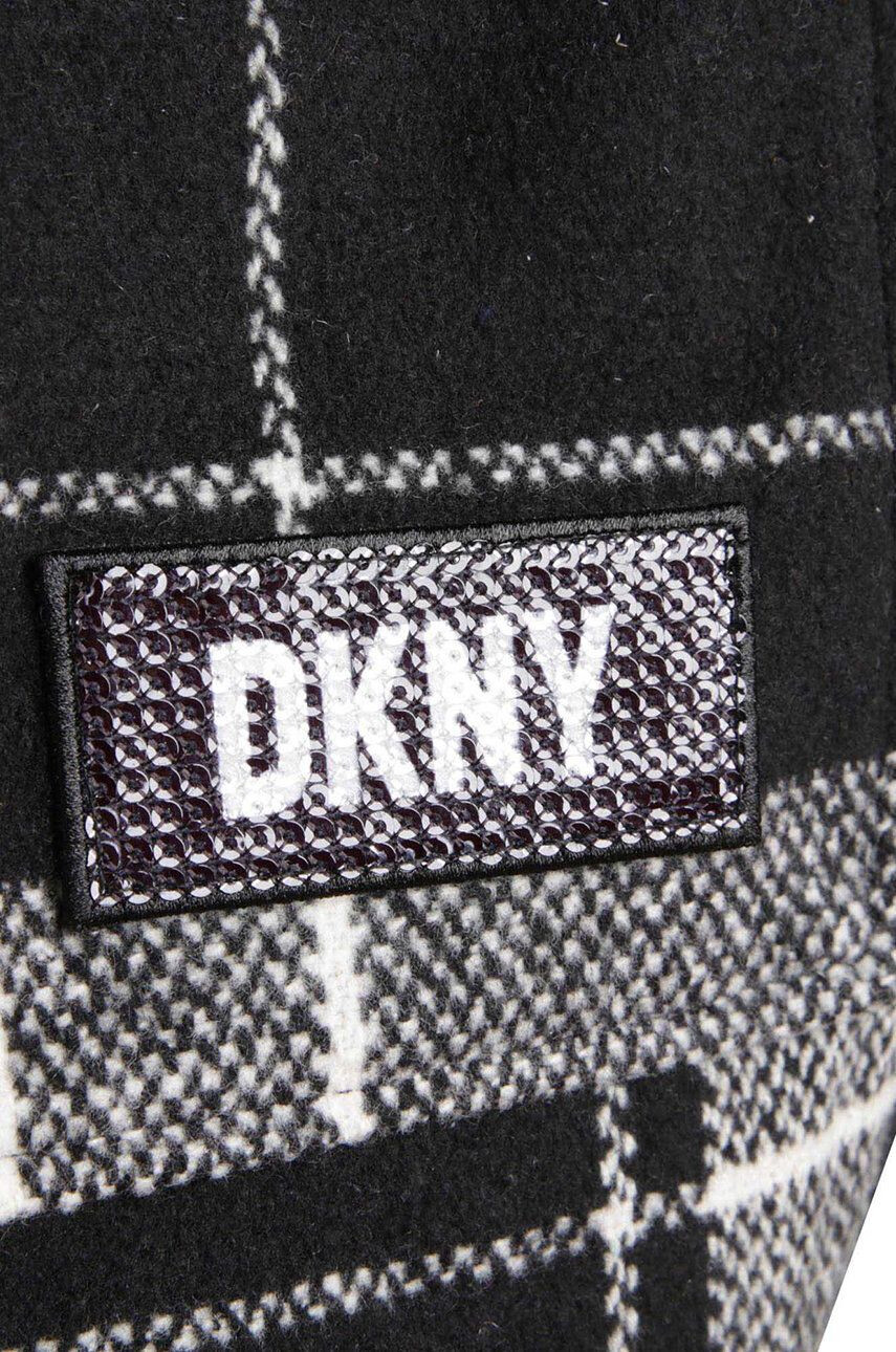 DKNY geaca copii culoarea negru - Pled.ro