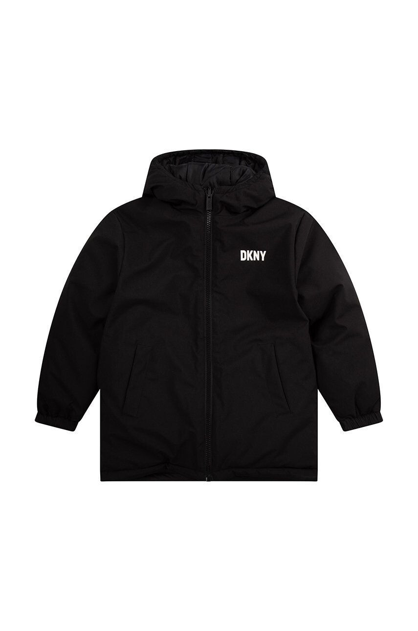 DKNY geaca copii culoarea negru - Pled.ro