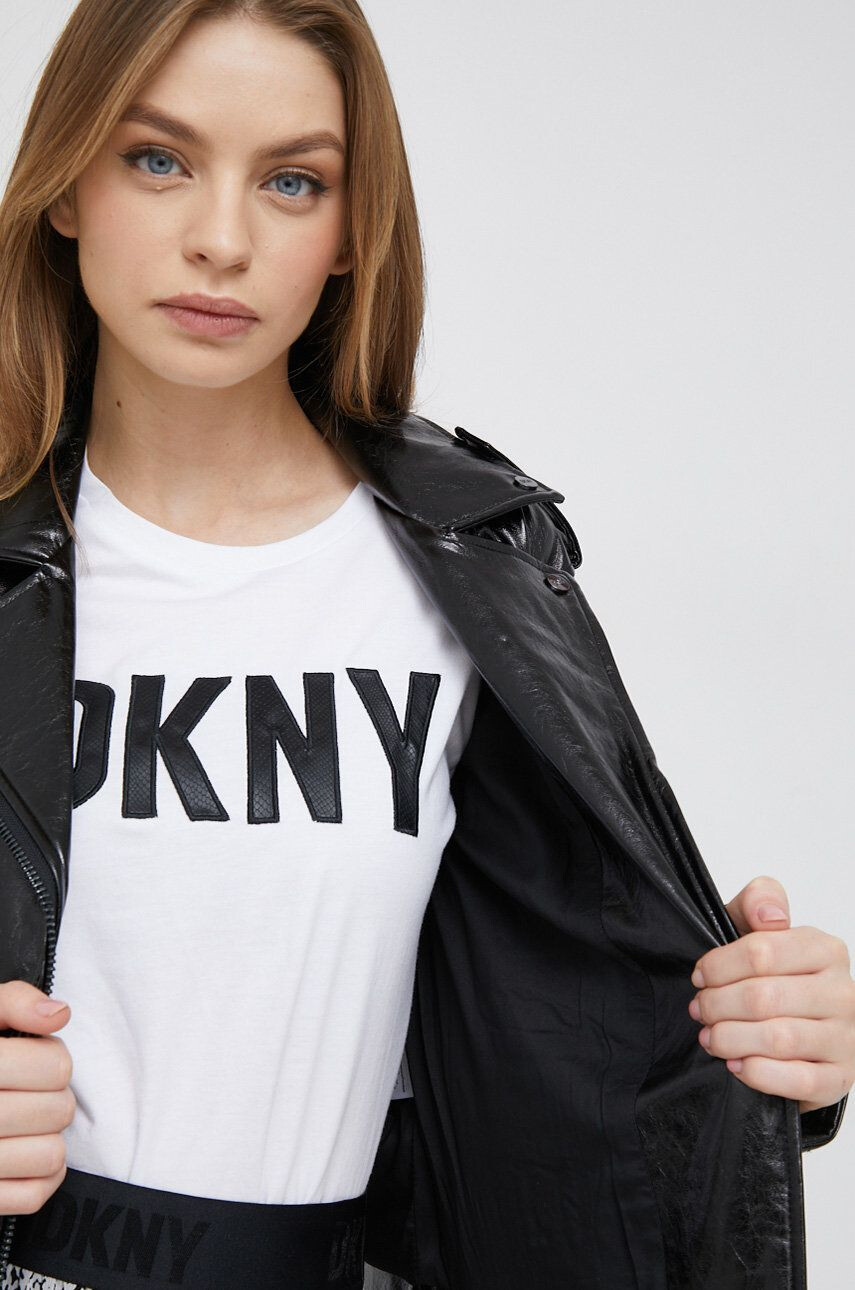 DKNY geaca ramones femei culoarea negru de tranzitie - Pled.ro