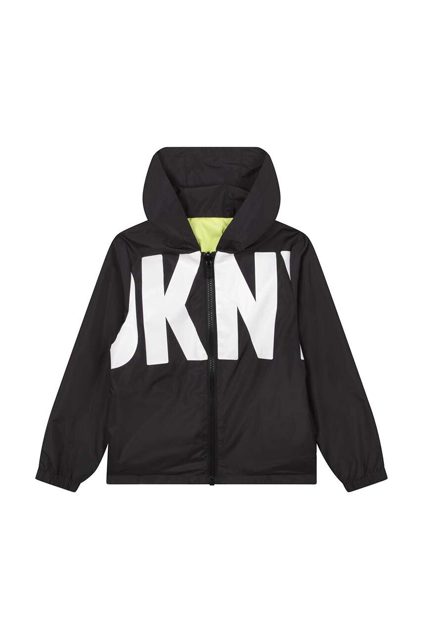 DKNY geaca reversibila pentru copii culoarea negru - Pled.ro