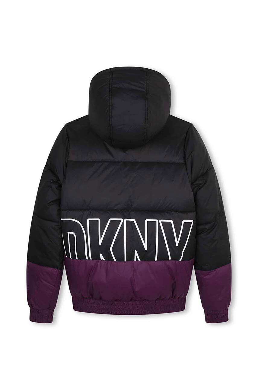 DKNY geaca reversibila pentru copii culoarea violet - Pled.ro