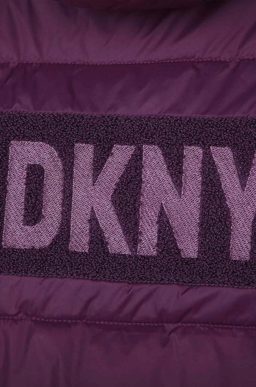 DKNY geaca reversibila pentru copii culoarea violet - Pled.ro