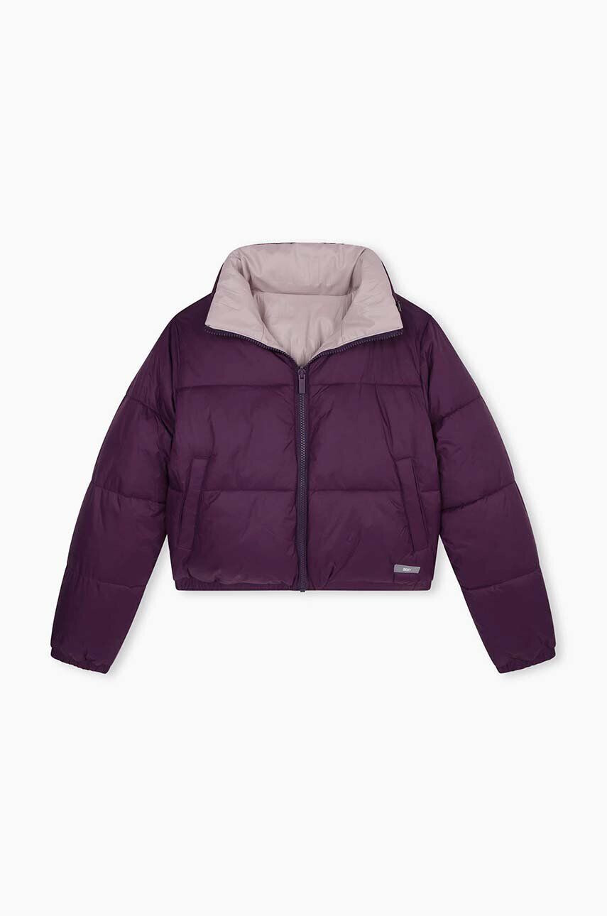 DKNY geaca reversibila pentru copii culoarea violet - Pled.ro