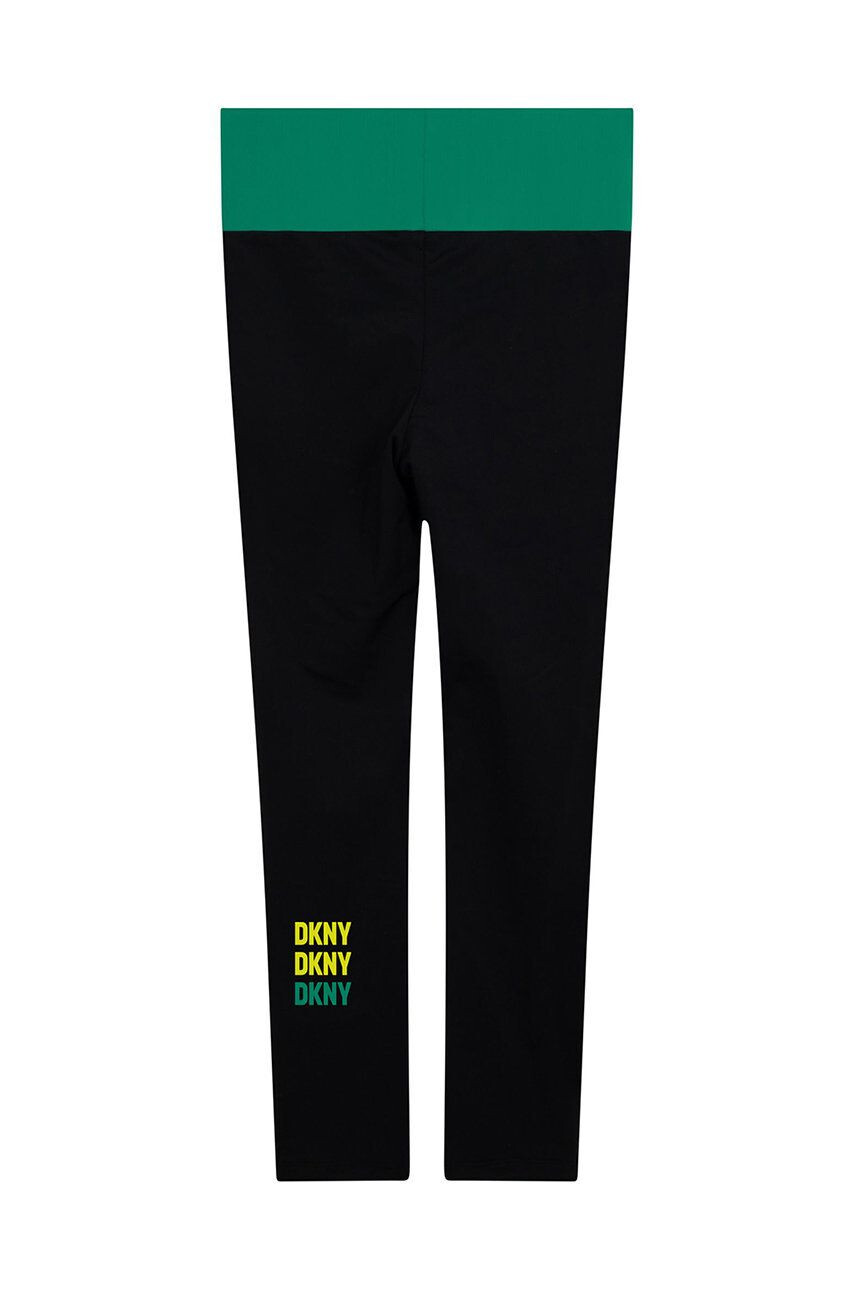 DKNY leggins copii culoarea turcoaz modelator - Pled.ro