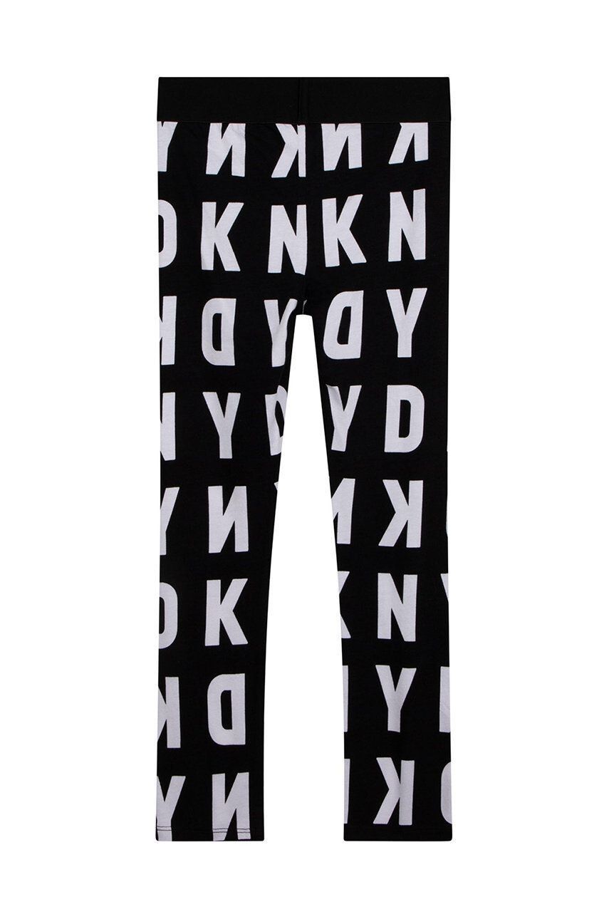 DKNY leggins copii culoarea negru neted - Pled.ro