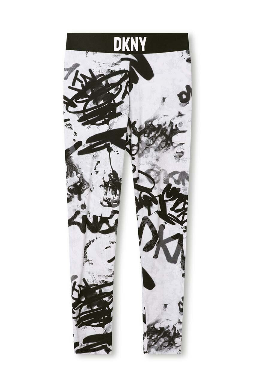 DKNY leggins copii culoarea alb modelator - Pled.ro