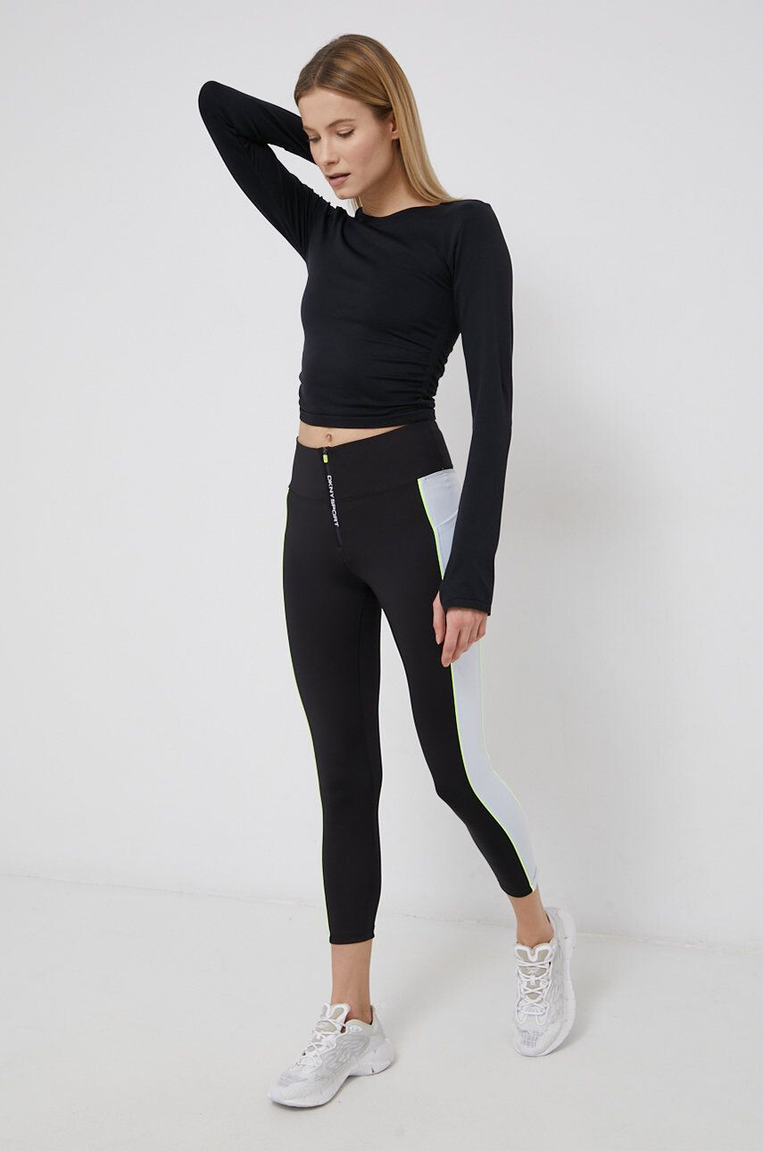 DKNY longsleeve femei culoarea negru - Pled.ro