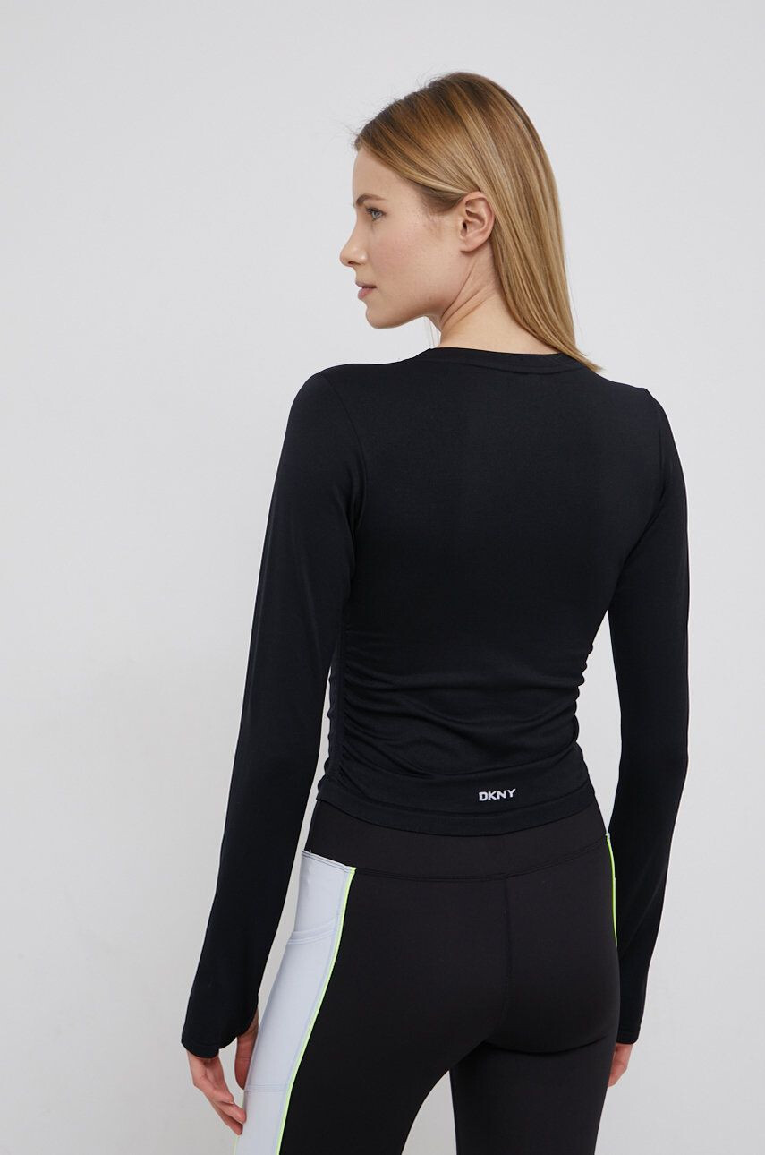 DKNY longsleeve femei culoarea negru - Pled.ro