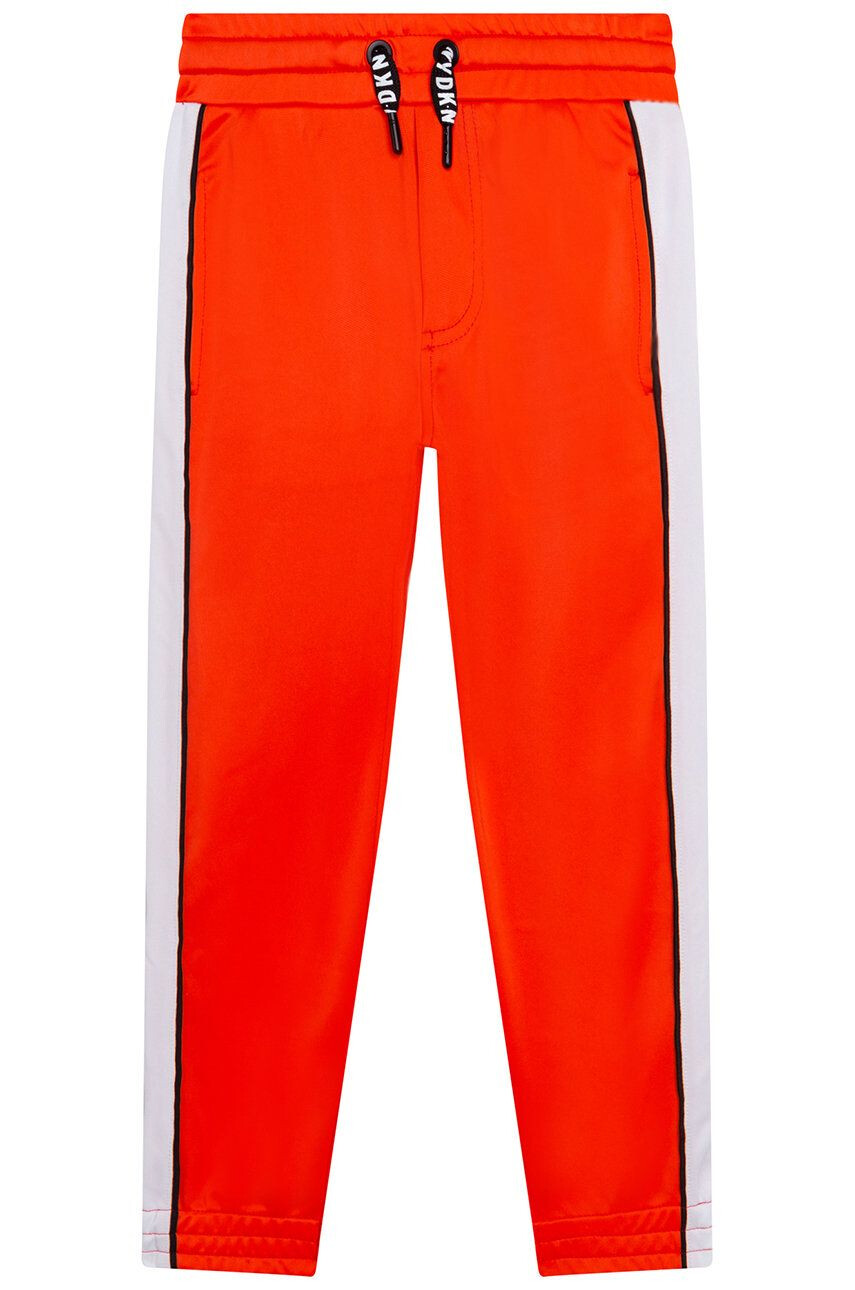 DKNY pantaloni copii culoarea portocaliu modelator - Pled.ro