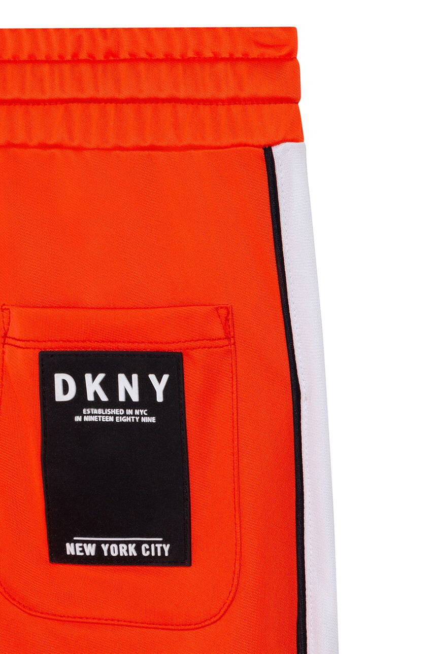 DKNY pantaloni copii culoarea portocaliu modelator - Pled.ro