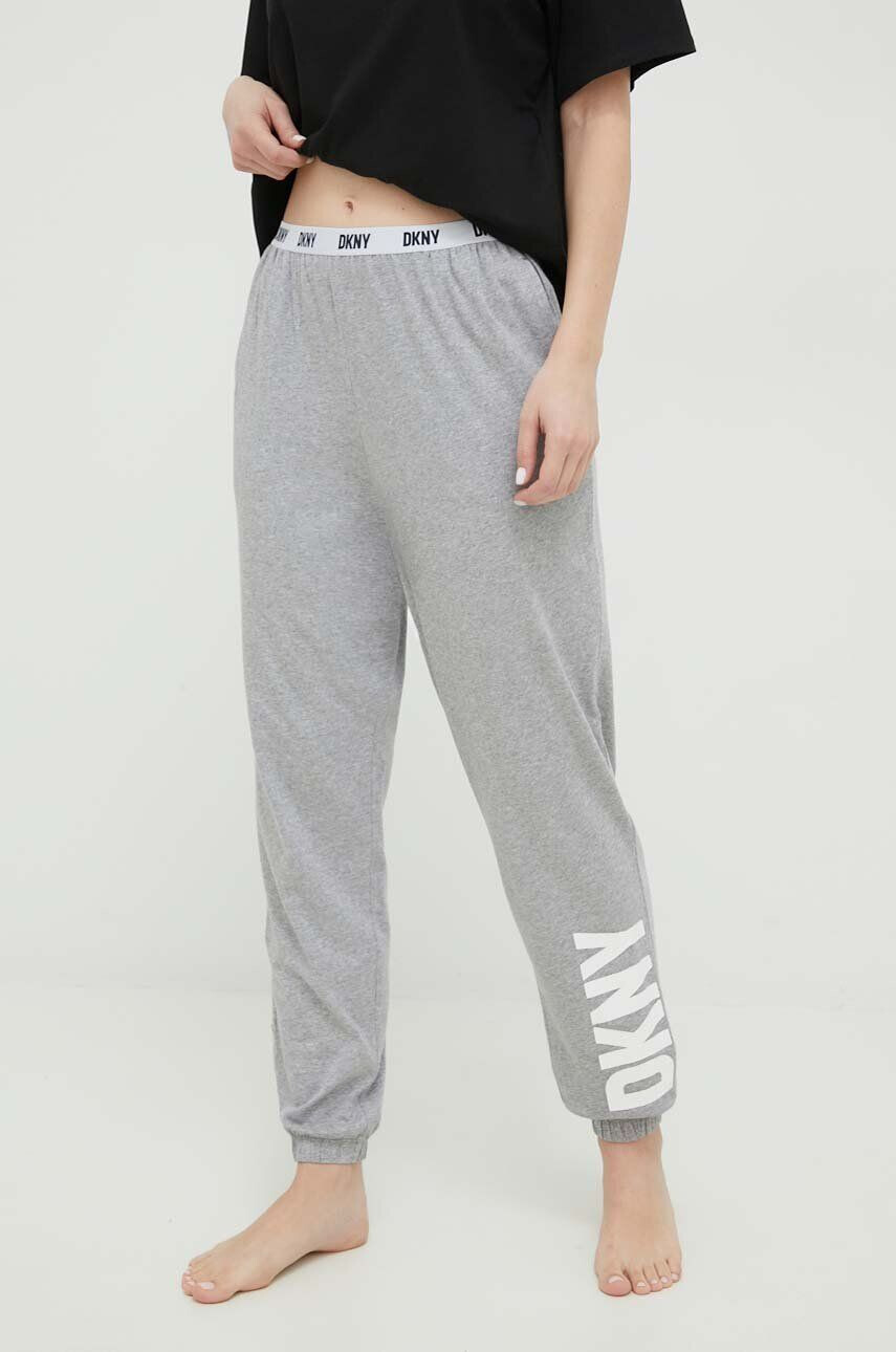 DKNY pantaloni de pijama femei culoarea gri - Pled.ro