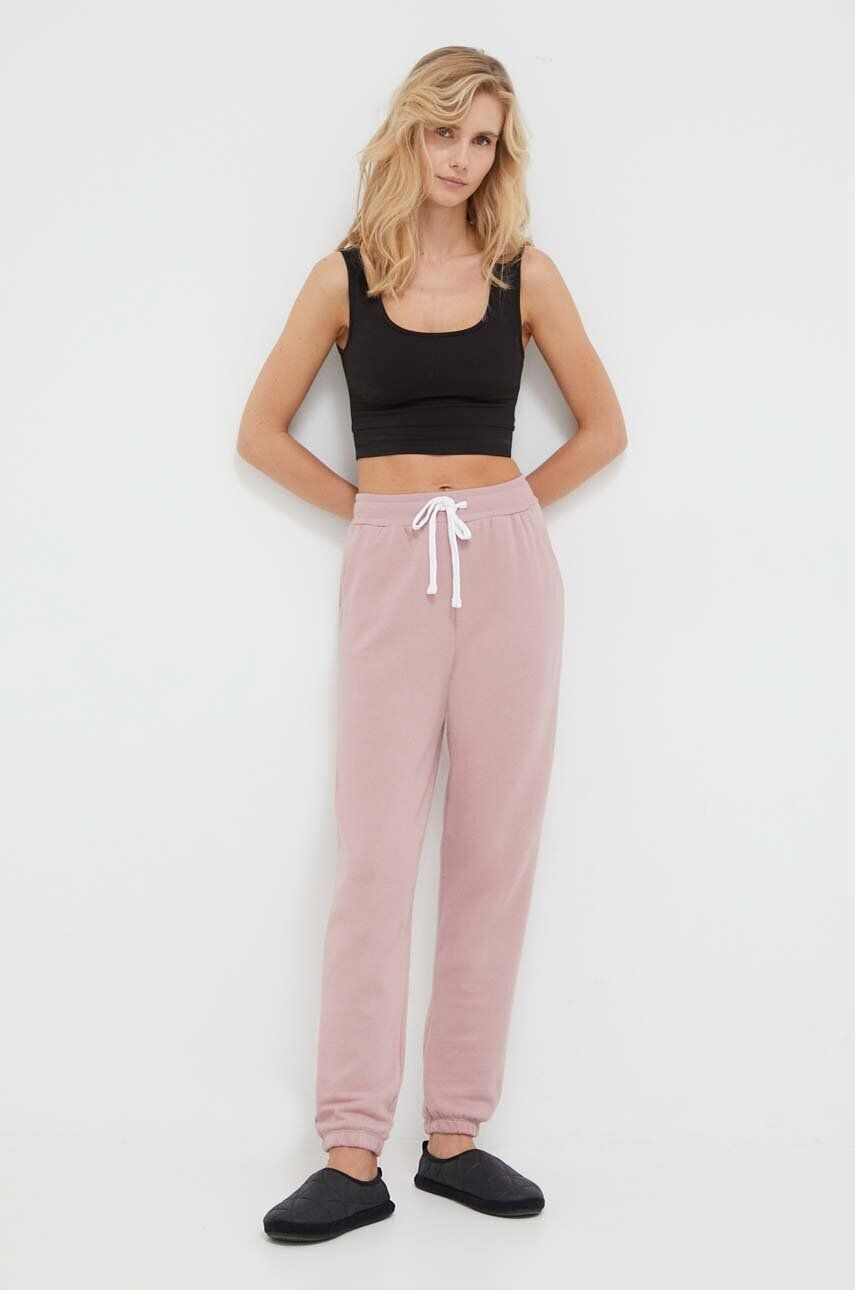 DKNY pantaloni de pijama femei culoarea roz - Pled.ro