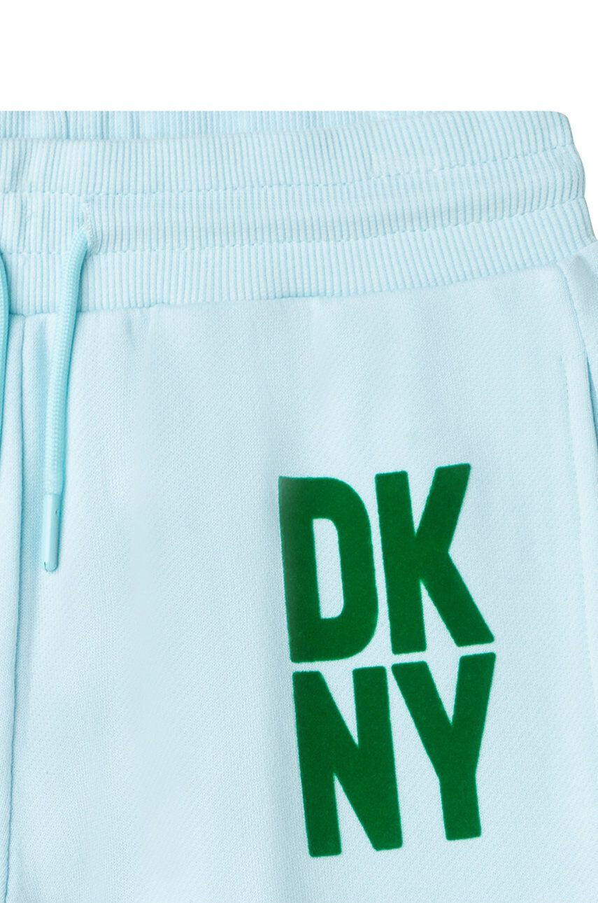 DKNY pantaloni de trening culoarea turcoaz neted - Pled.ro