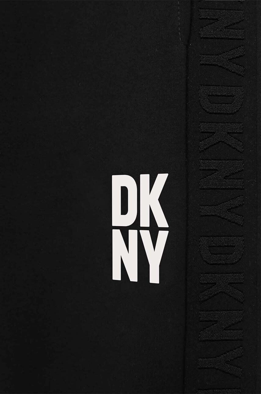 DKNY pantaloni de trening pentru copii culoarea negru neted - Pled.ro