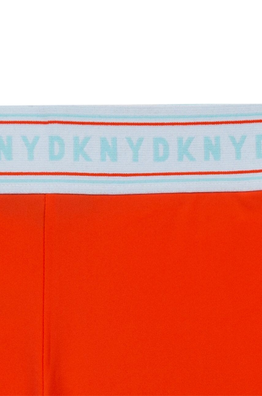 DKNY pantaloni scurti copii culoarea portocaliu cu imprimeu - Pled.ro