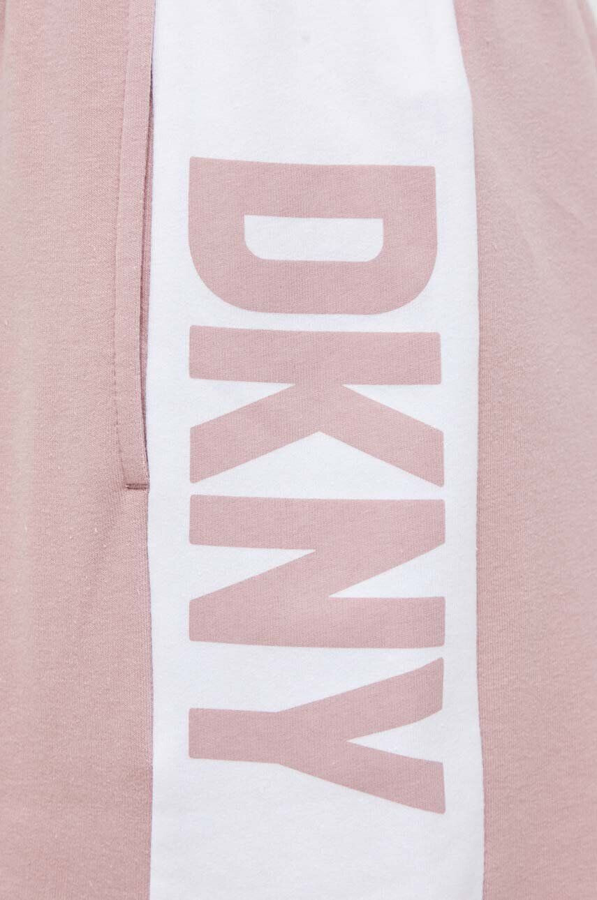 DKNY pantaloni scurti de pijama femei culoarea roz - Pled.ro