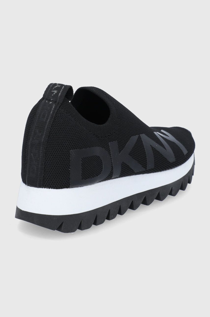 DKNY Pantofi culoarea negru cu toc plat - Pled.ro