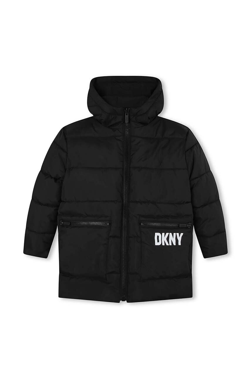 DKNY parka reversibilă culoarea negru - Pled.ro