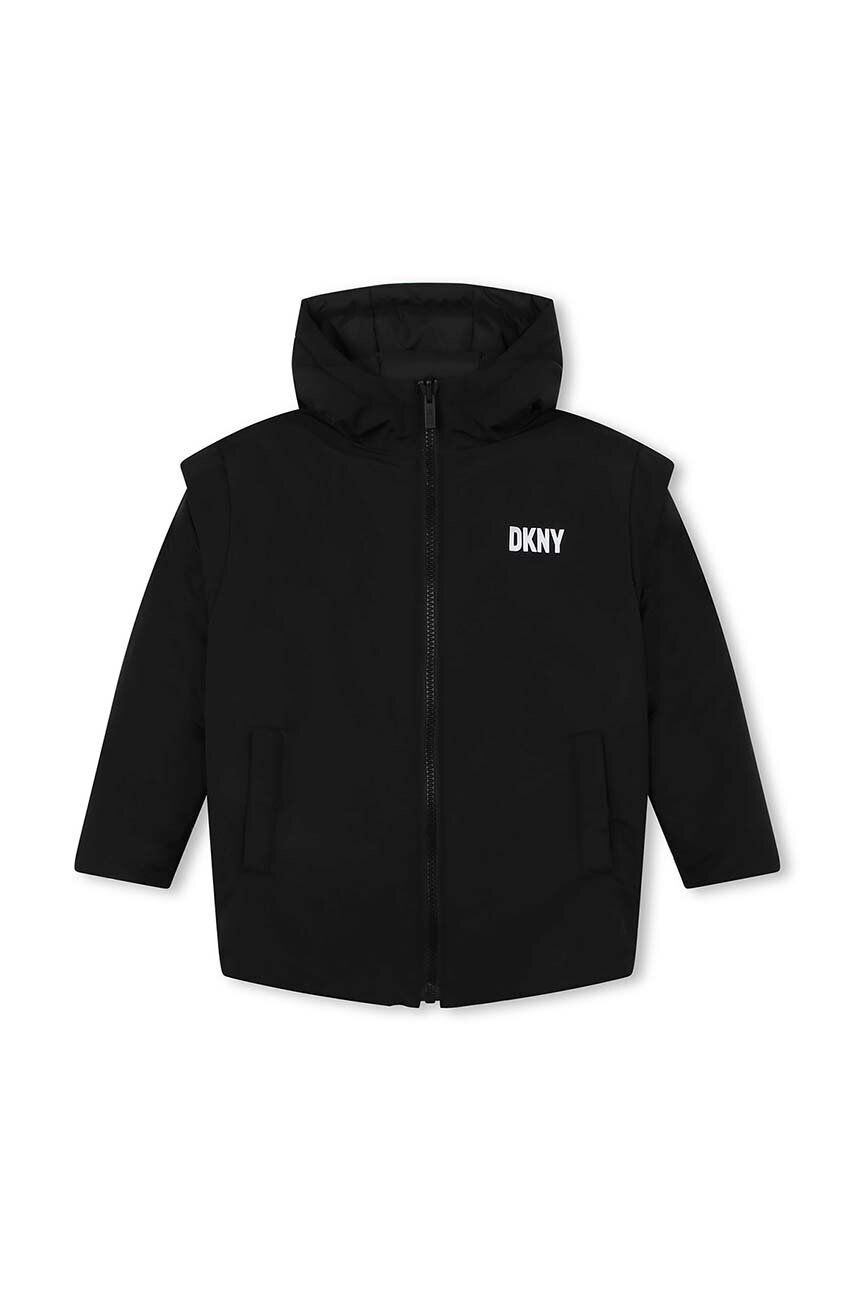 DKNY parka reversibilă culoarea negru - Pled.ro