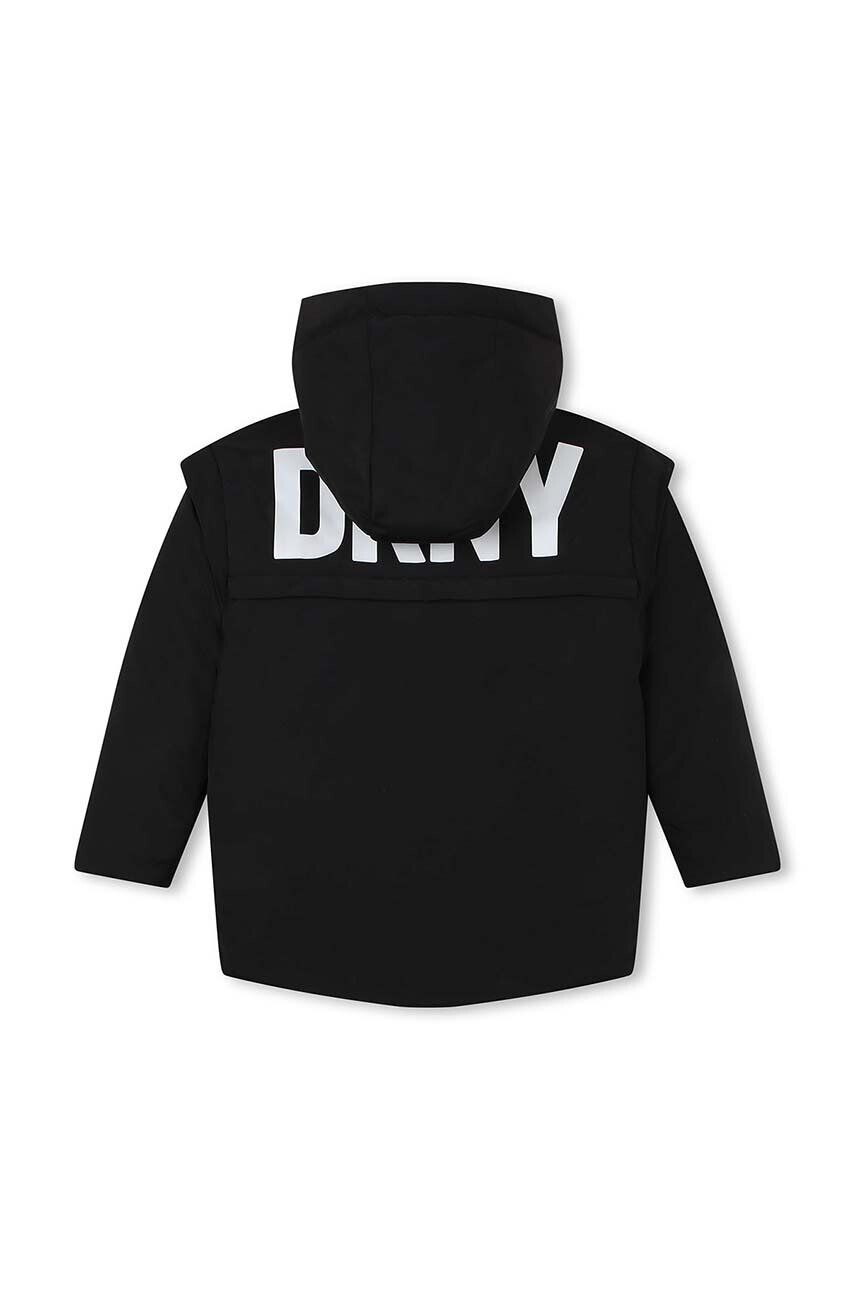 DKNY parka reversibilă culoarea negru - Pled.ro