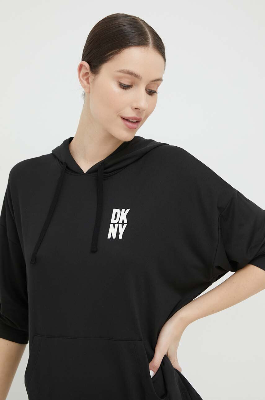 DKNY pijama femei culoarea negru - Pled.ro