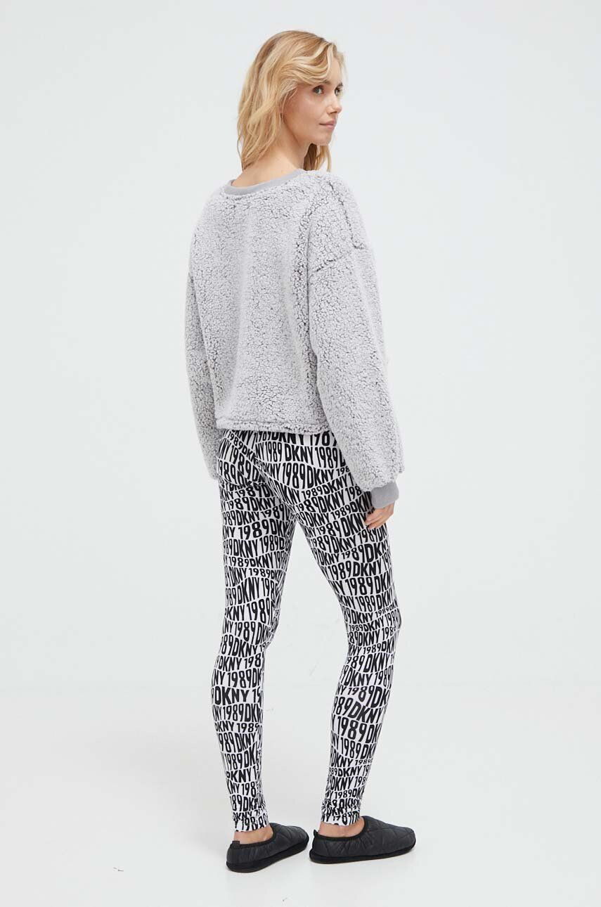 DKNY pijama femei culoarea gri - Pled.ro