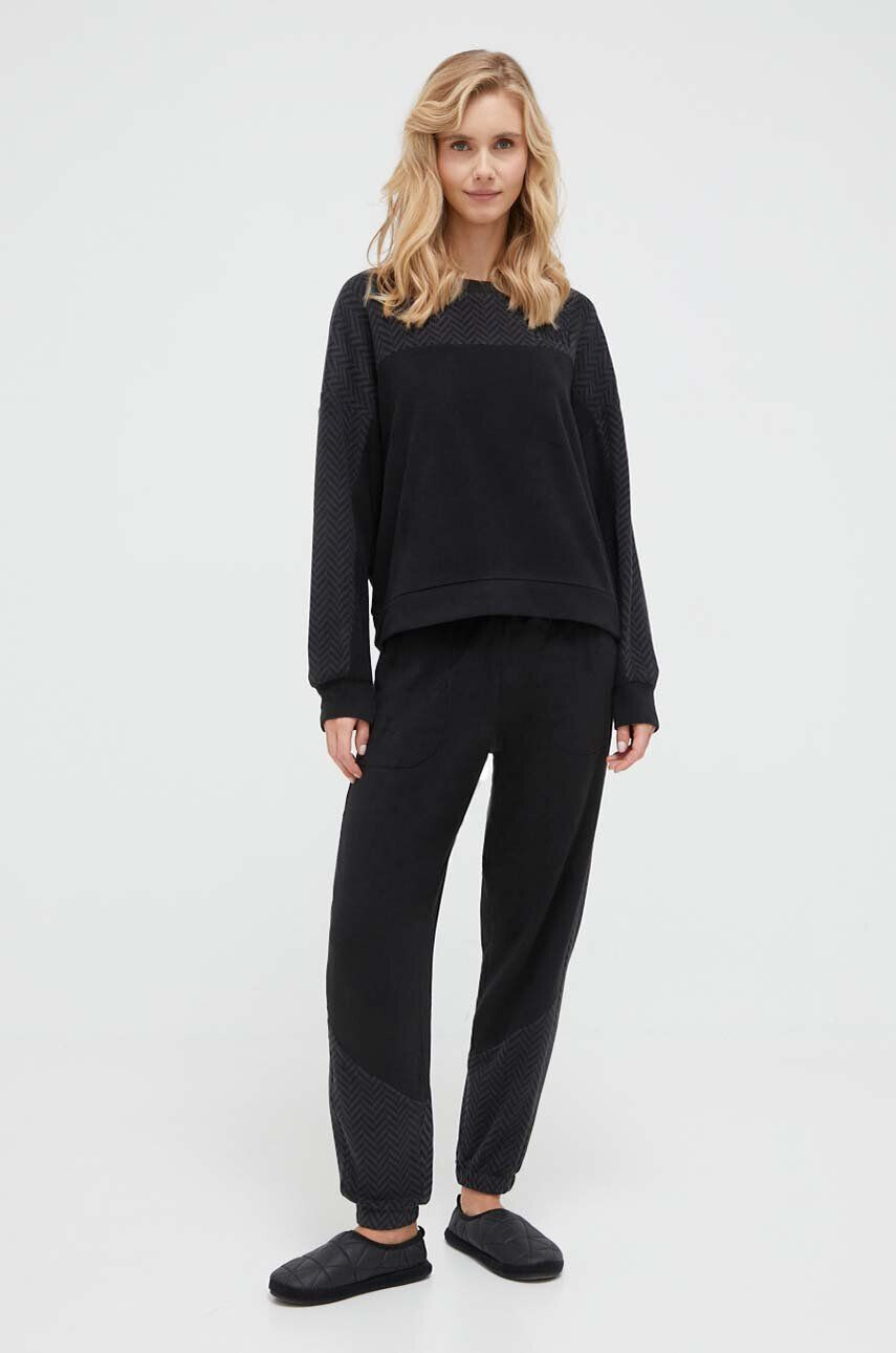 DKNY pijama femei culoarea negru - Pled.ro