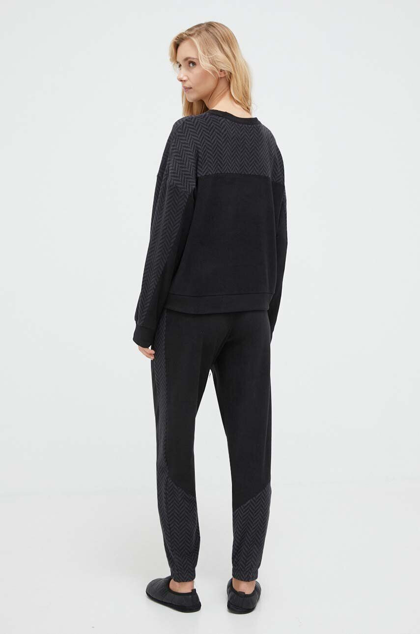 DKNY pijama femei culoarea negru - Pled.ro