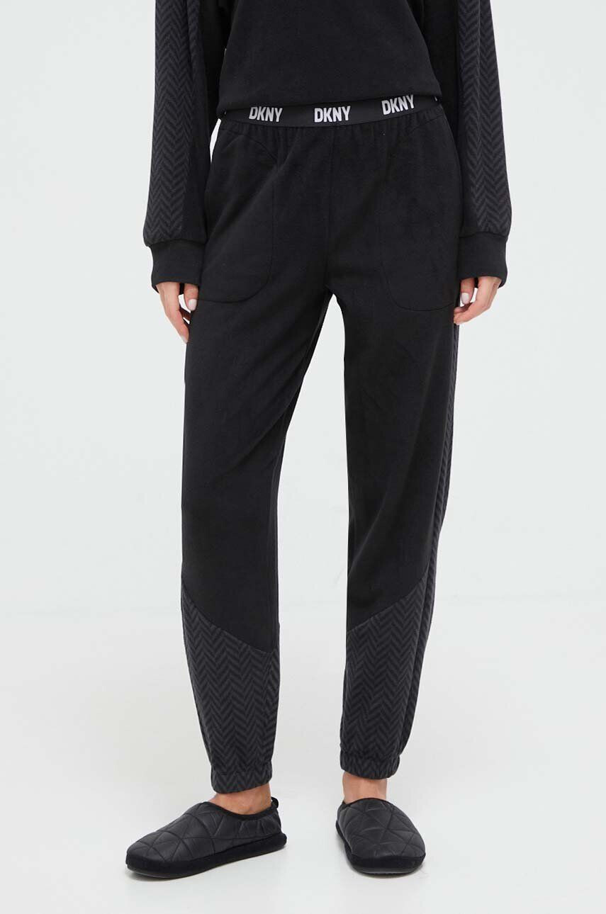 DKNY pijama femei culoarea negru - Pled.ro