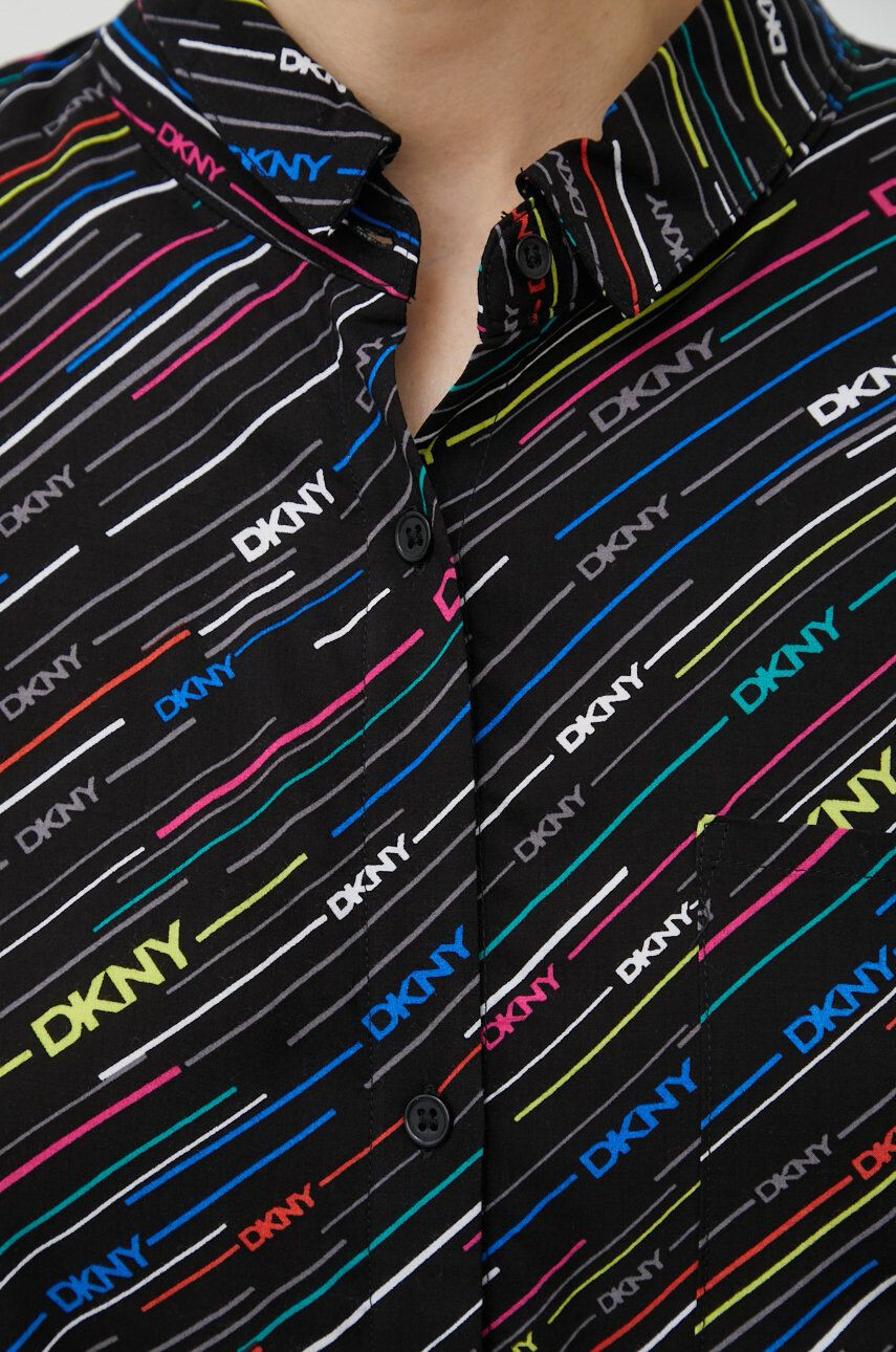 DKNY pijama femei culoarea negru - Pled.ro