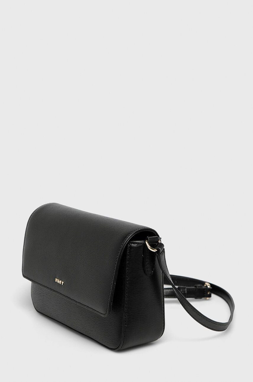 DKNY poseta de piele culoarea negru - Pled.ro