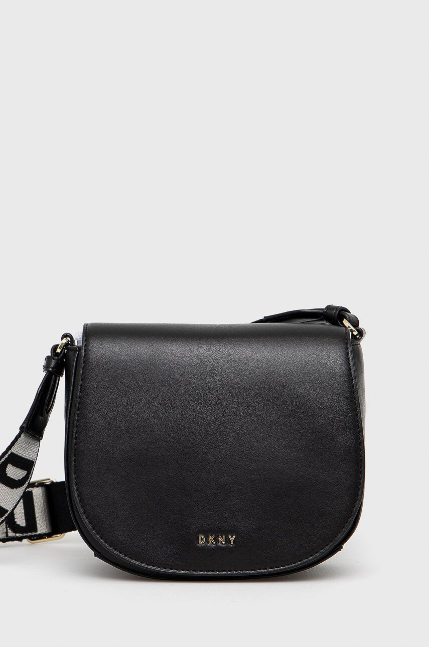 DKNY Poșetă de piele culoarea negru - Pled.ro