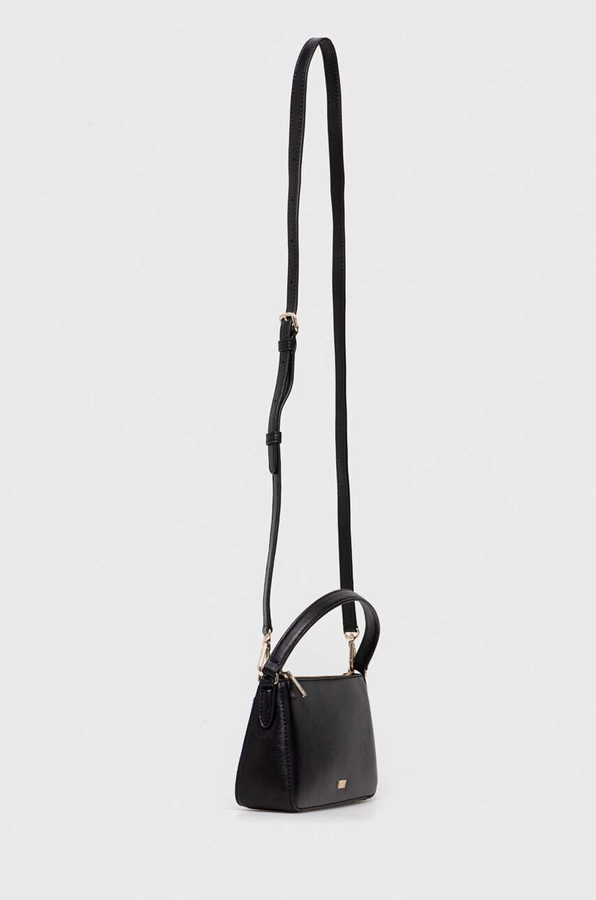 DKNY poseta de piele culoarea negru - Pled.ro