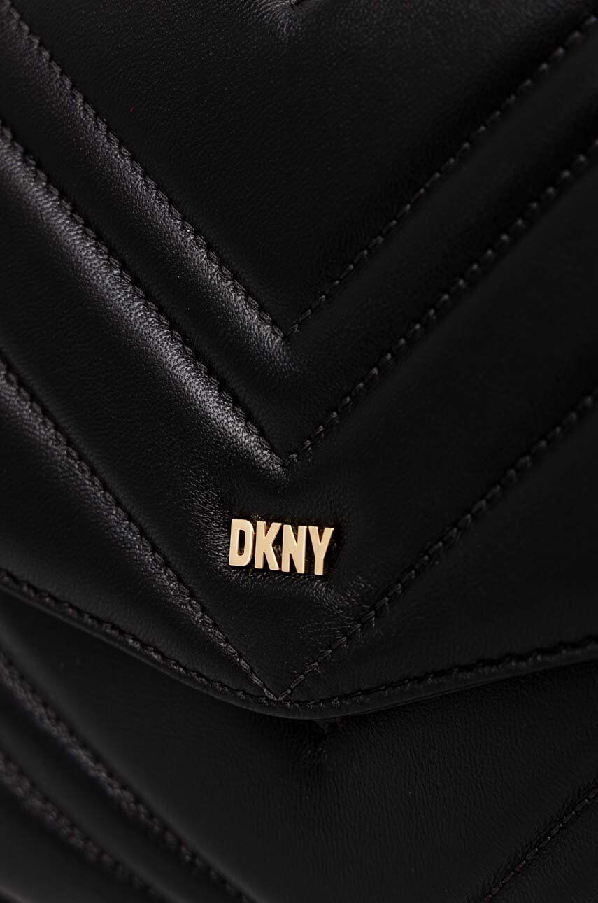 DKNY poseta de piele culoarea negru - Pled.ro