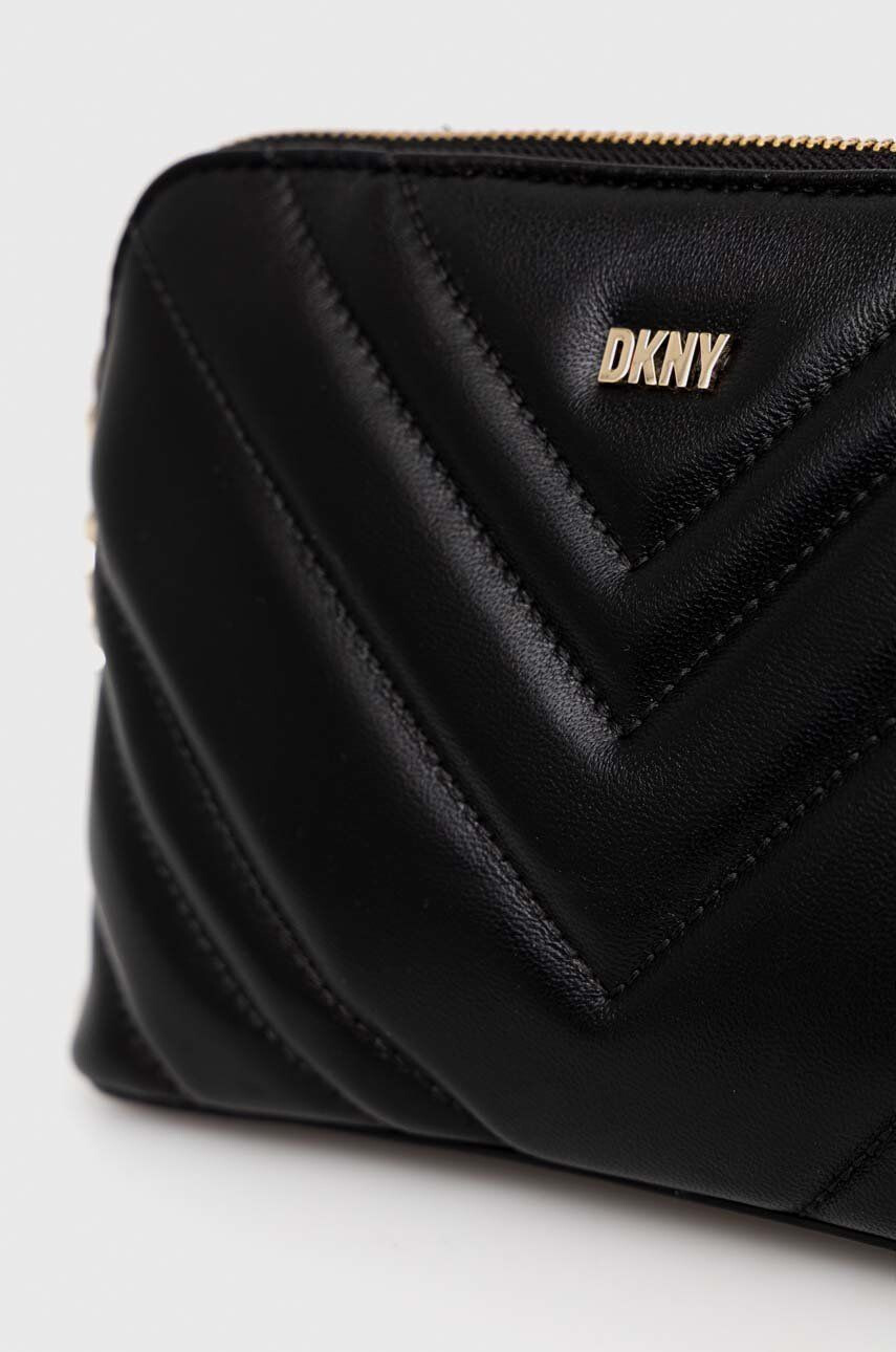 DKNY poseta de piele culoarea negru - Pled.ro