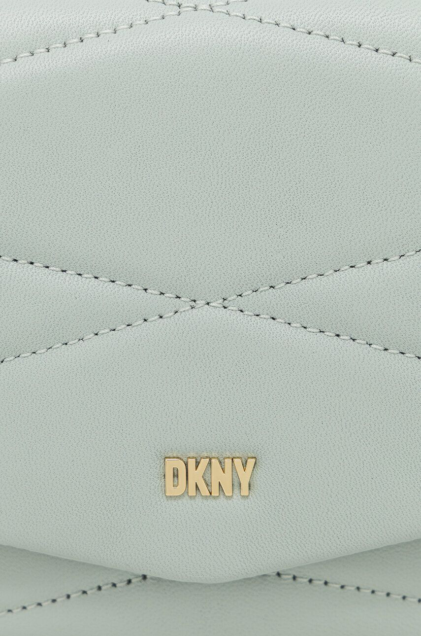 DKNY poseta de piele culoarea turcoaz - Pled.ro