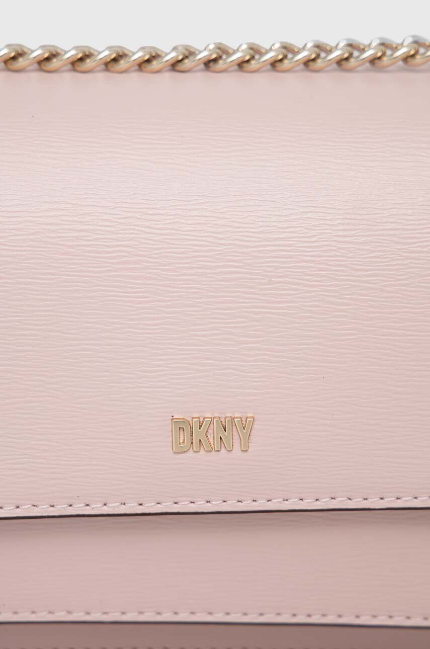 DKNY poseta de piele culoarea roz - Pled.ro