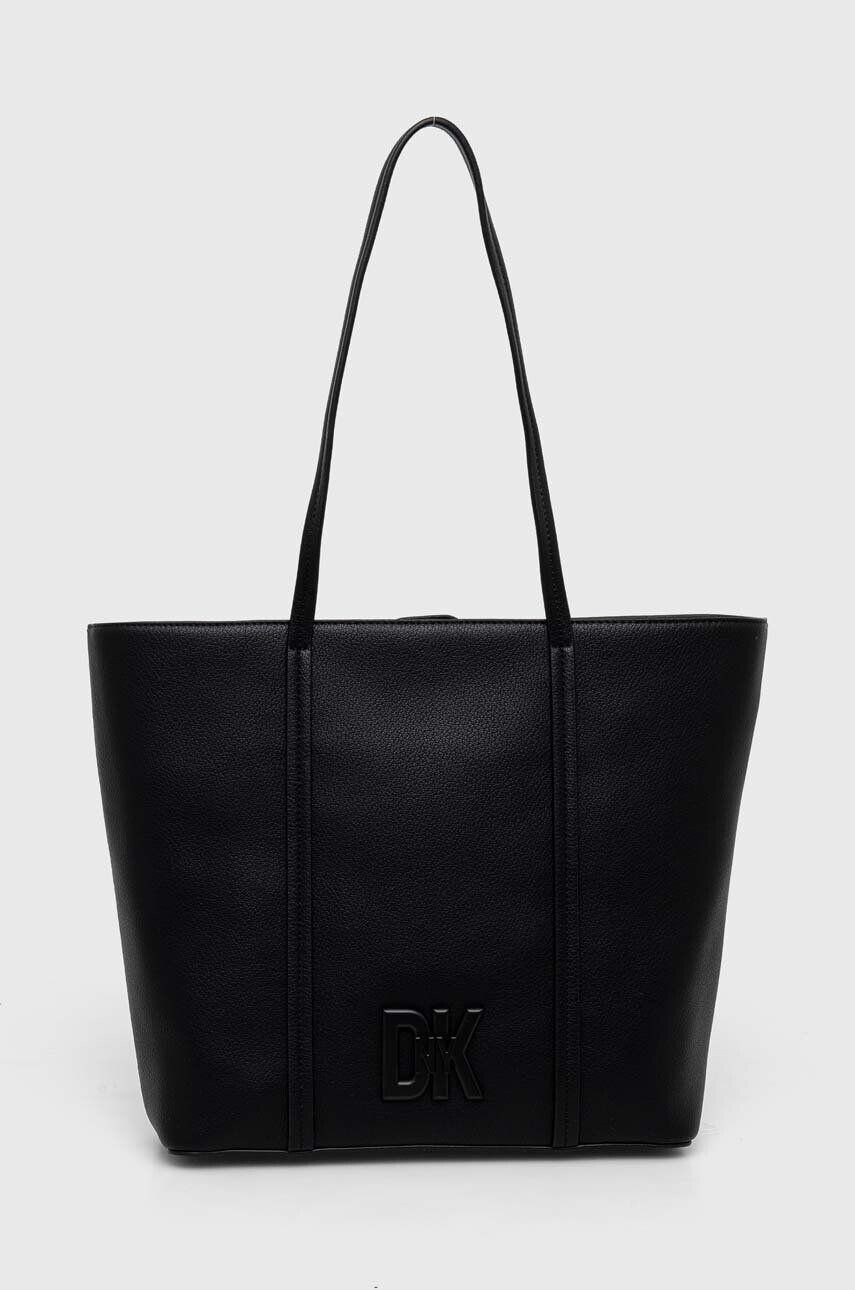 DKNY poseta de piele culoarea negru - Pled.ro