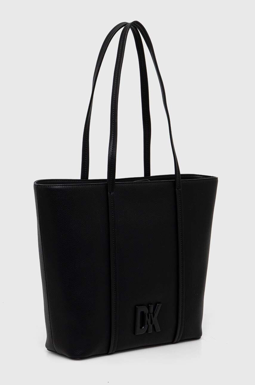 DKNY poseta de piele culoarea negru - Pled.ro